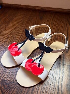 Janie & Jack Girls Cherry Sandals Size 3